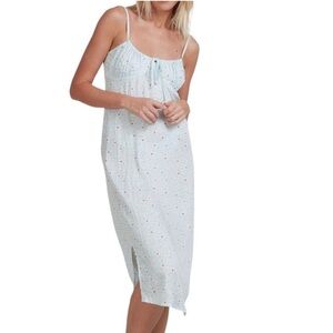 RVCA Delicate Blue Floral Adjustable Bodice & Strap Midi Dress